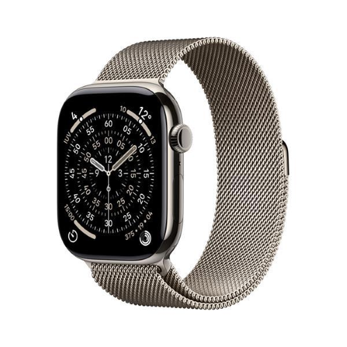 Apple Watch Series 11 GPS + Cellular 46mm Cassa Titanio con Loop Milanese Naturale M/L, OLED, Touch screen, 64 GB, Wi-Fi, GPS (satellitare), 43,1 g